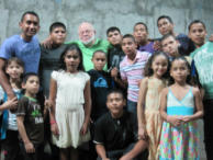 Rick with kids in the Children's Home in Cabudare outside of Barquisimeto.