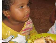 One of the children in the feeding program at Mustard Seed Foundation. They feed the neighborhood children every Sunday in this poor barrio.