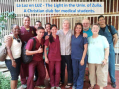 Met with the Christian student group La Luz en LUZ - The Light in the University of Zulia. These are all medical students.