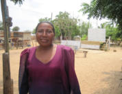 This is Pastora Rosa. She is a Wayuu pastor in Santa Cruz de Mara and the dirt lot behind her is where her church meets.